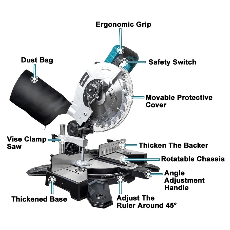 Inch Brushless Miter Saw Compa - Power Tools Electrical review and price