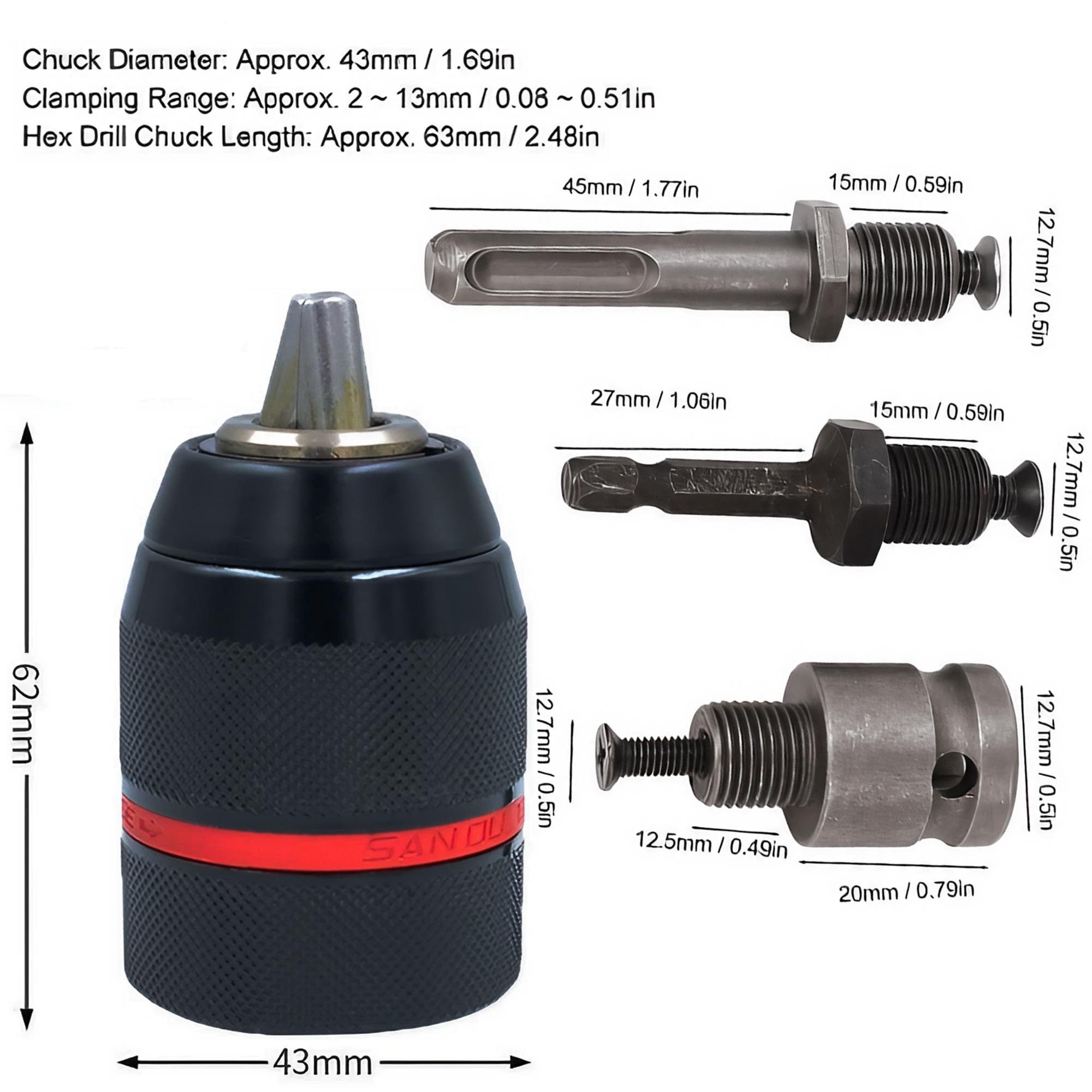 Keyless Drill Chuck Heavy Duty - Power Tools Construction review and price