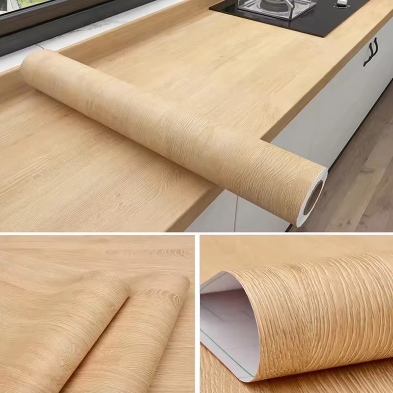PVC vinyl yellow oak grain dec - Power Tools Wallpaper review and price