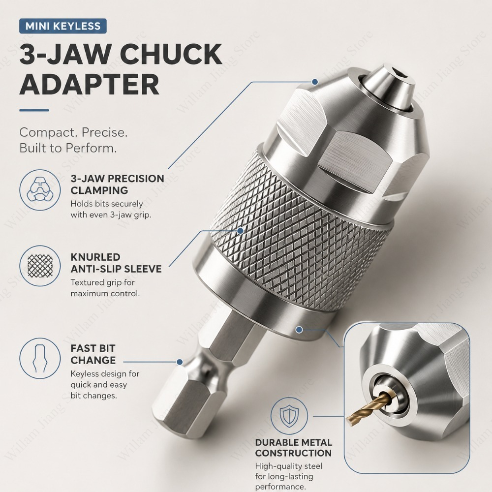 3 Jaw Drill Chuck Adapter with - Power Z Tools review and price